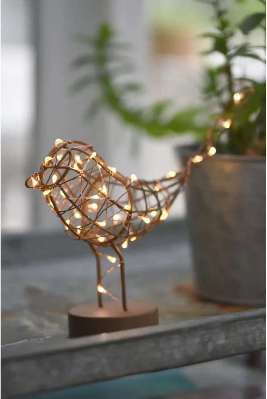 Lightstyle London Christmas Table Robin 20cm in Copper