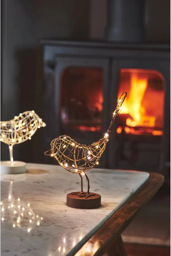 Lightstyle London Christmas Table Robin 20cm in Copper