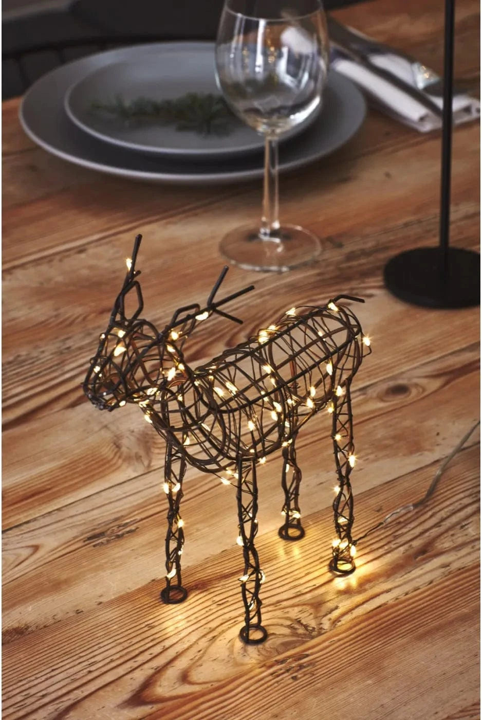 Lightstyle London Christmas Wire Reindeer in Brown 26cm