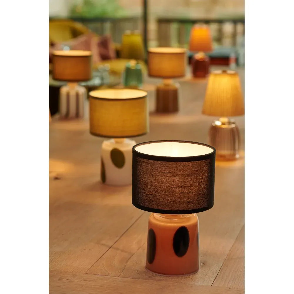 Lightstyle London Lighting Light Style London Pixie Black Polka Dot lamp
