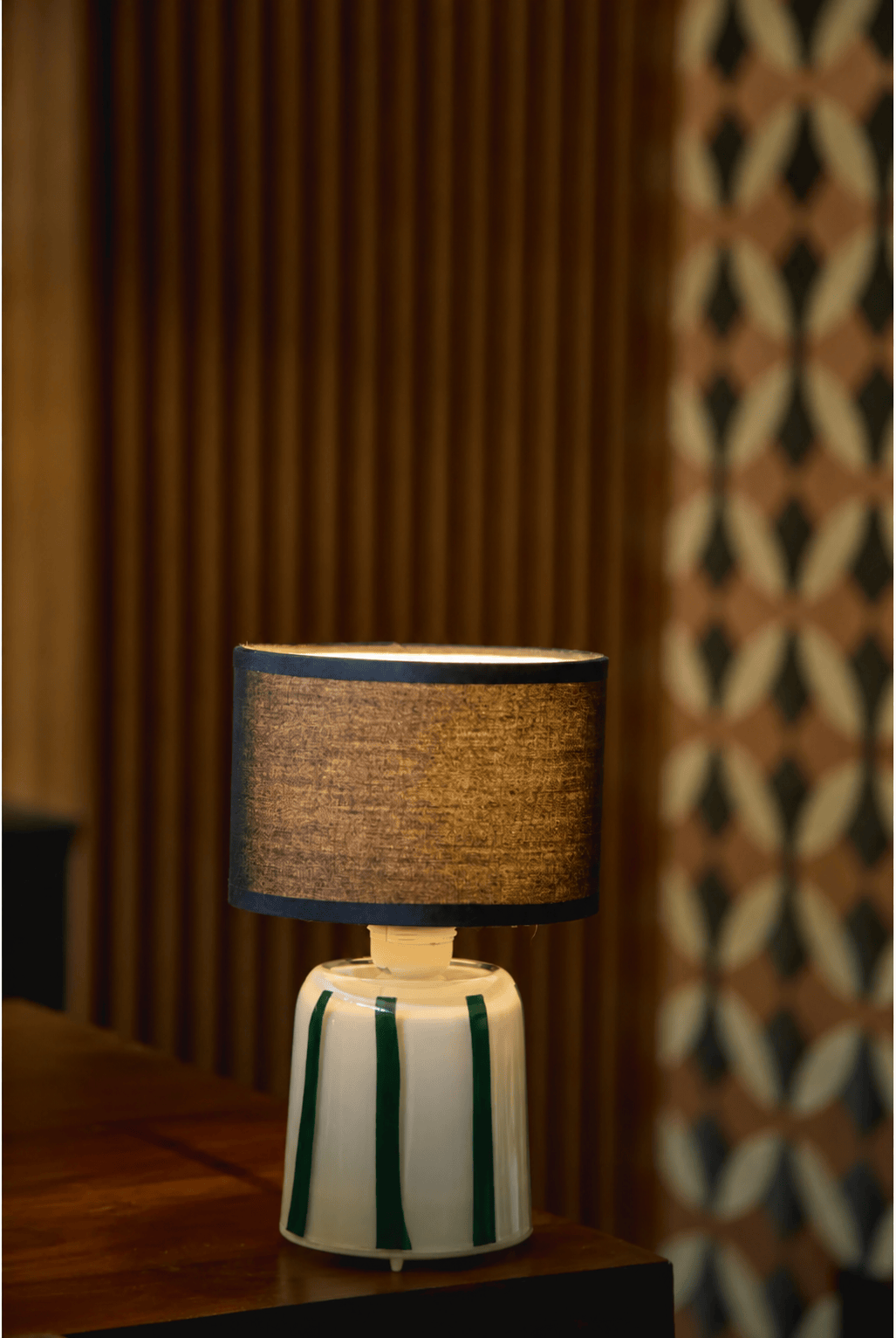 Lightstyle London Lighting Pixie Lamp in Green Stripe