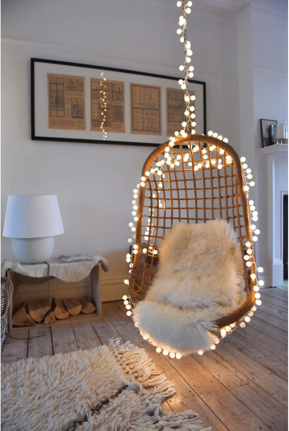 Lightstyle London Lighting Pom Pom String Lights in White