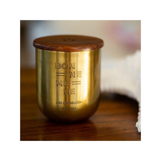Lou CANDELOUN Home GOLD metallic Incense & Myrrh LARGE Bougie Gold MEDITERRANEAN Candle 1000g