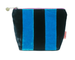 LUA VELVET ACCESSORIES Toiletry & Cosmetic Bags Striped Patch Cosmetic Purse Navy
