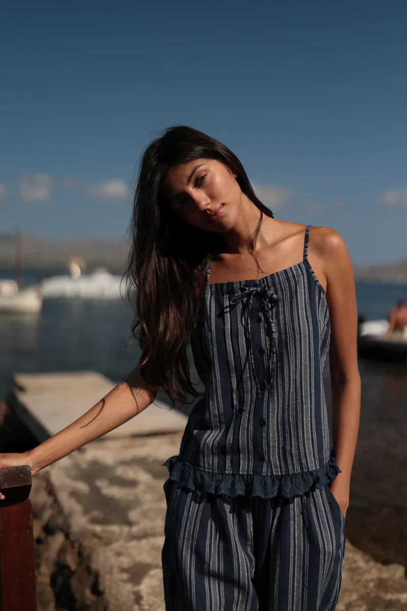 LUNA LLENA Tops Harbour Stripe Top