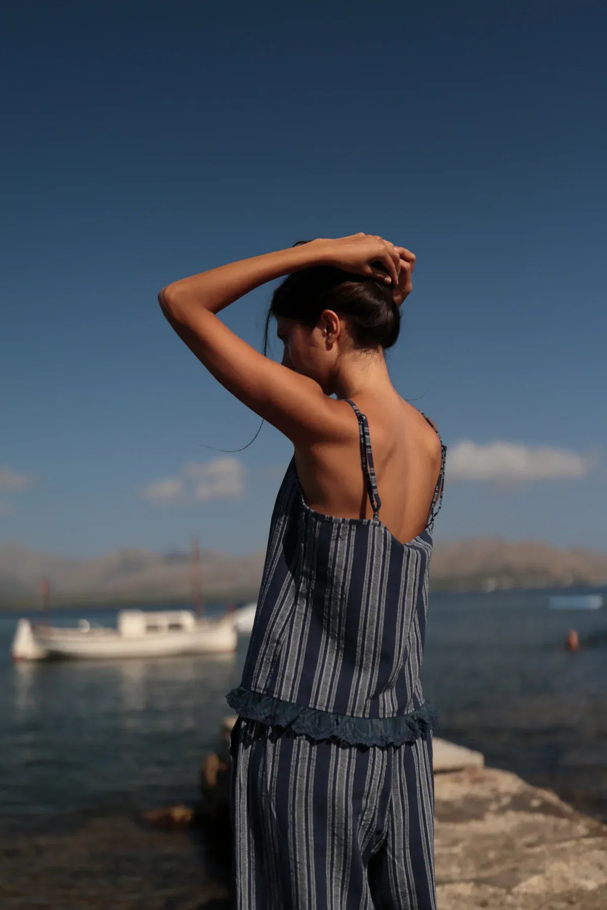LUNA LLENA Tops Harbour Stripe Top