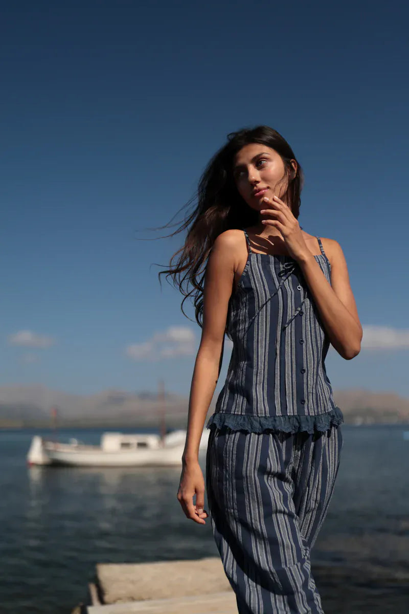 LUNA LLENA Tops Harbour Stripe Top