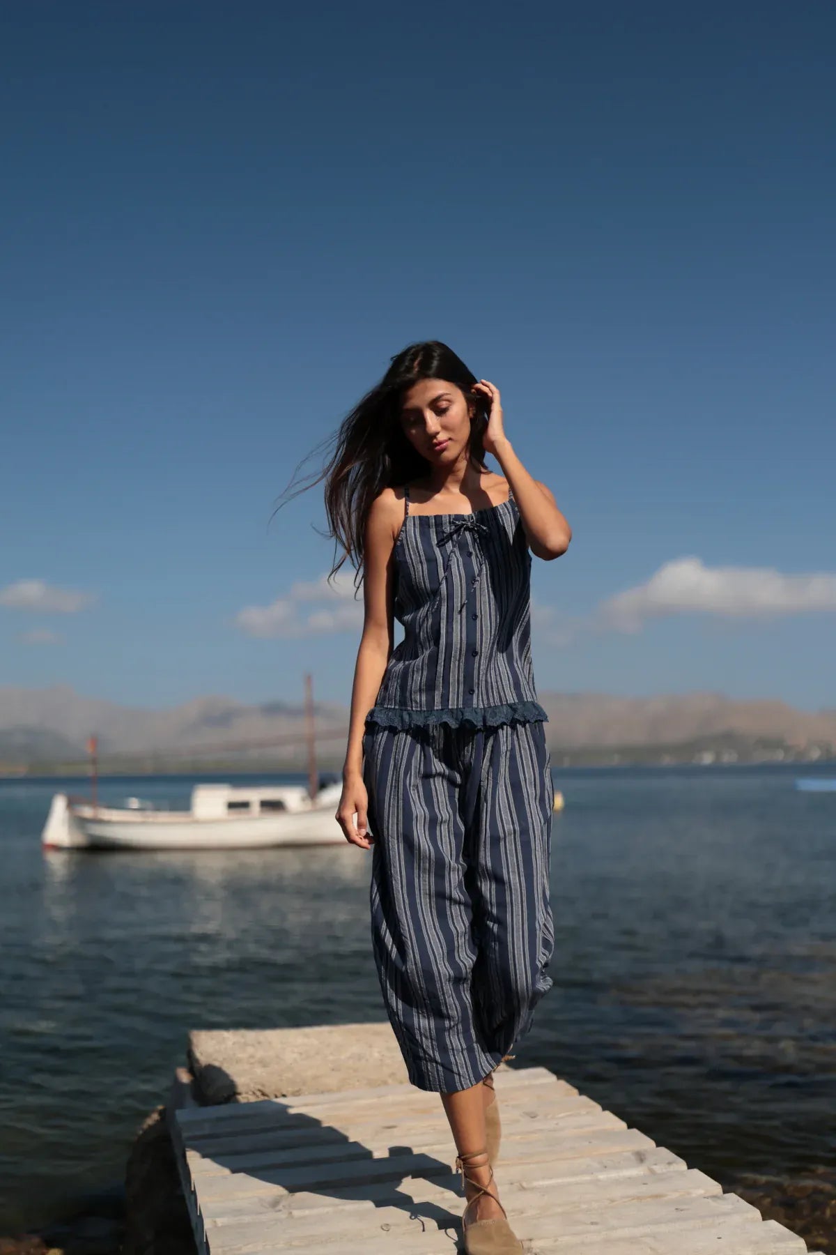 LUNA LLENA Tops Harbour Stripe Top