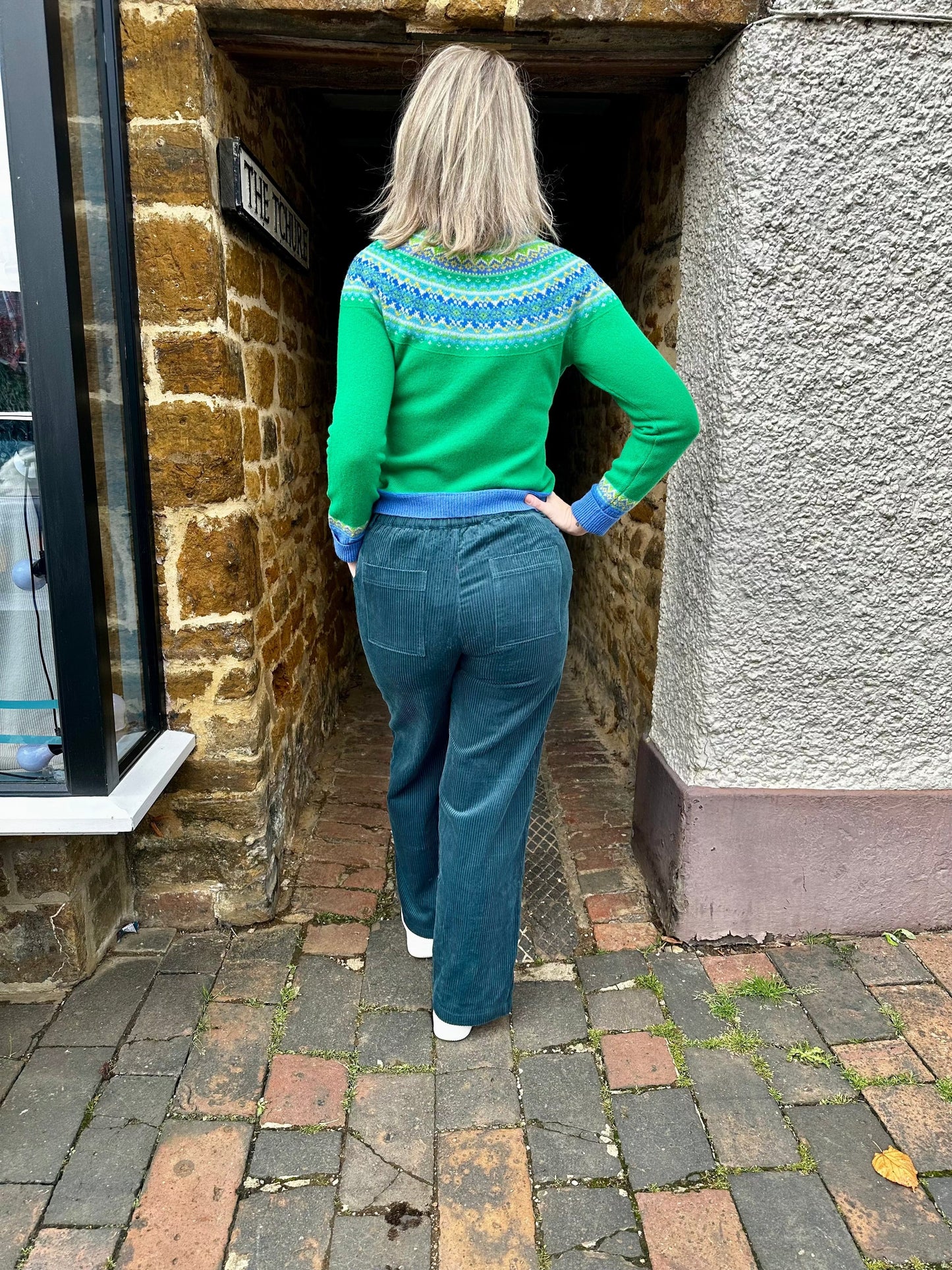 LUNA LLENA Trousers Bottle Green Cords