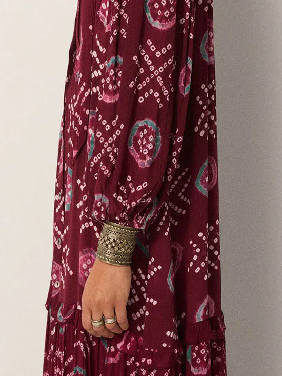 Maison Hotel Dresses Maya Dress in Wine Amethyst