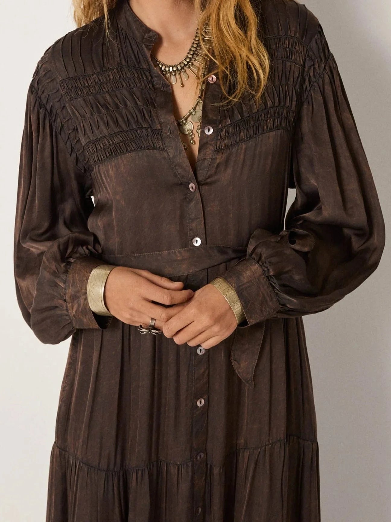 Maison Hotel Dresses Nisha Dress in Fossil