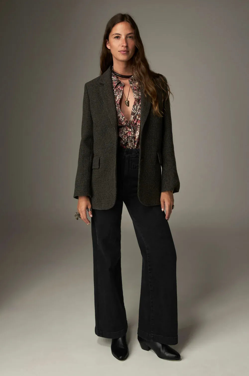 Maison Hotel Jackets City Tweed Camarón Jacket in Mossy