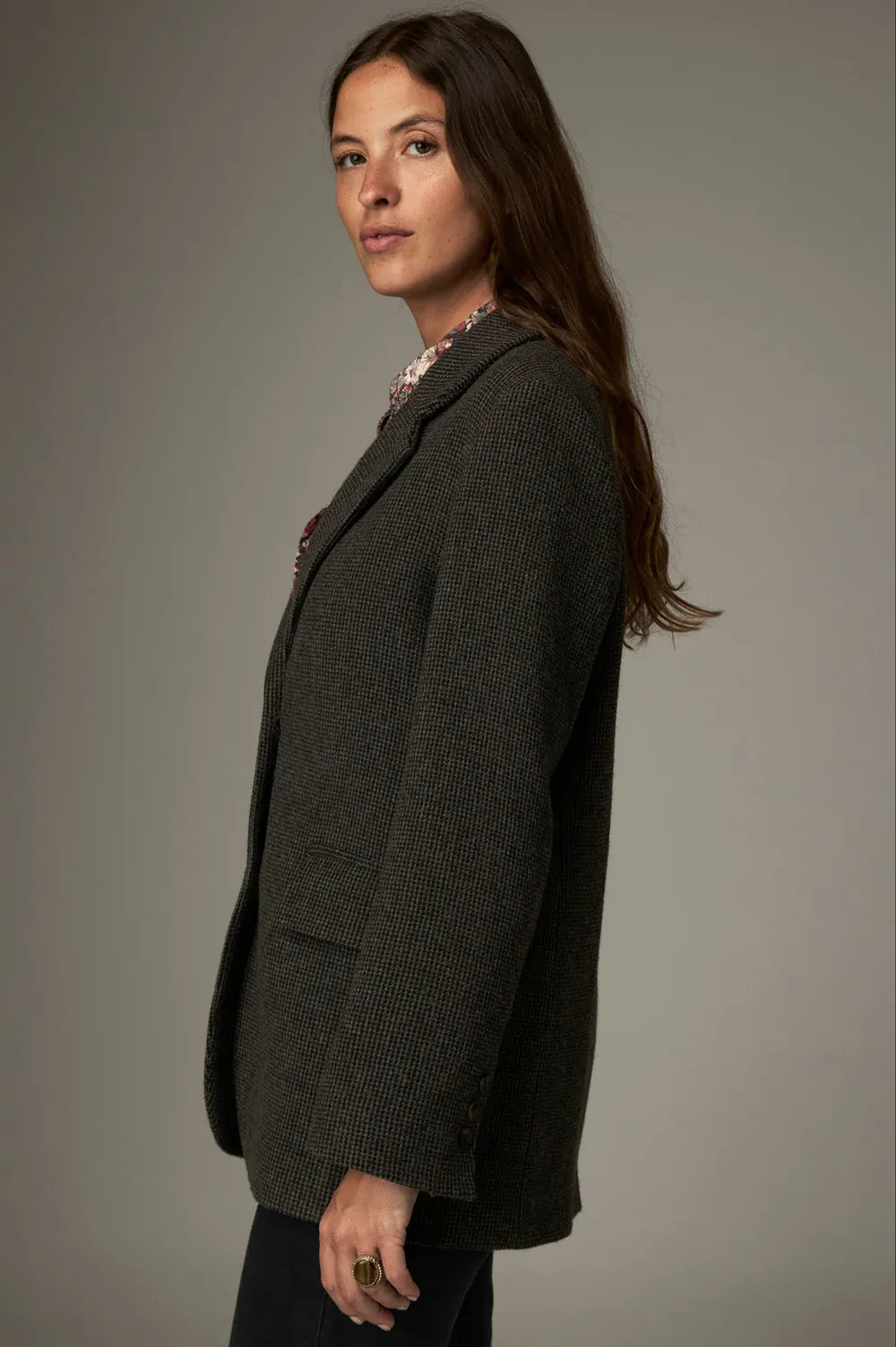 Maison Hotel Jackets City Tweed Camarón Jacket in Mossy