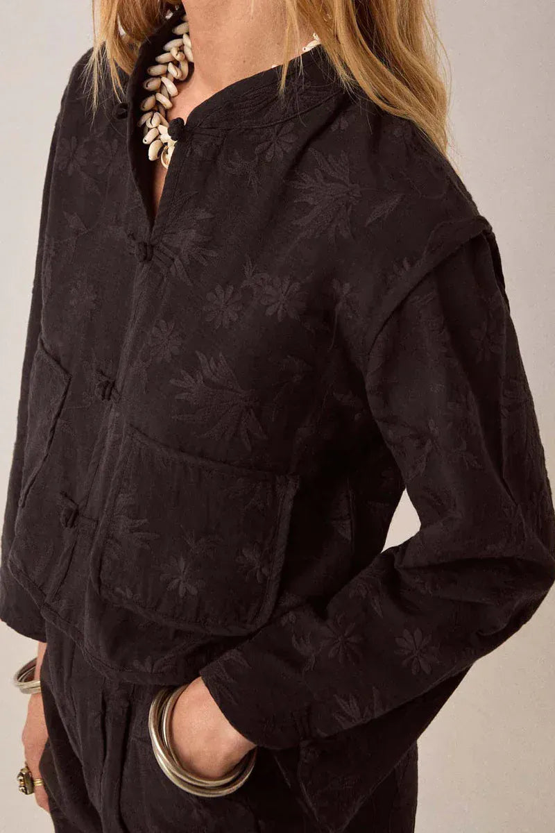 Maison Hotel Jackets The Mandarin Jacket in Onyx