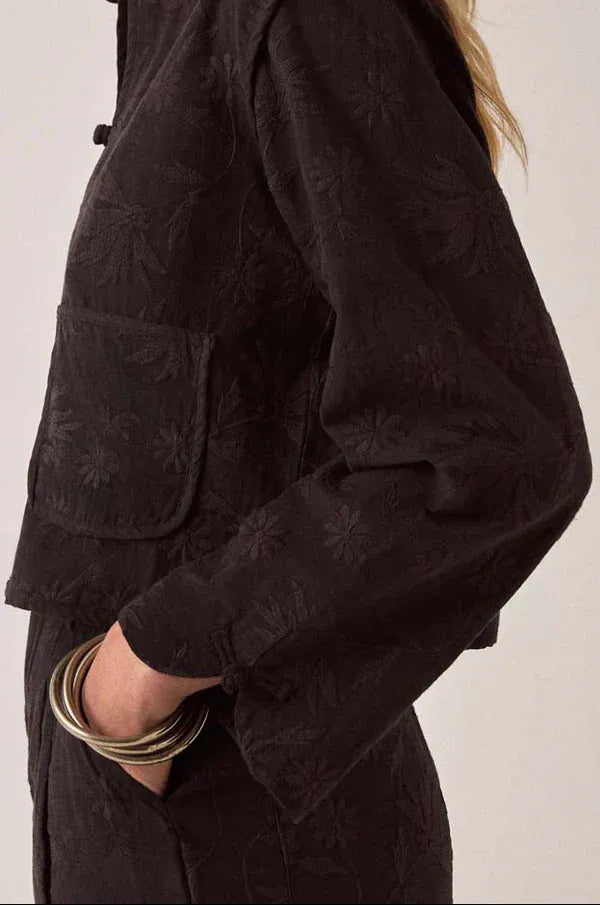 Maison Hotel Jackets The Mandarin Jacket in Onyx