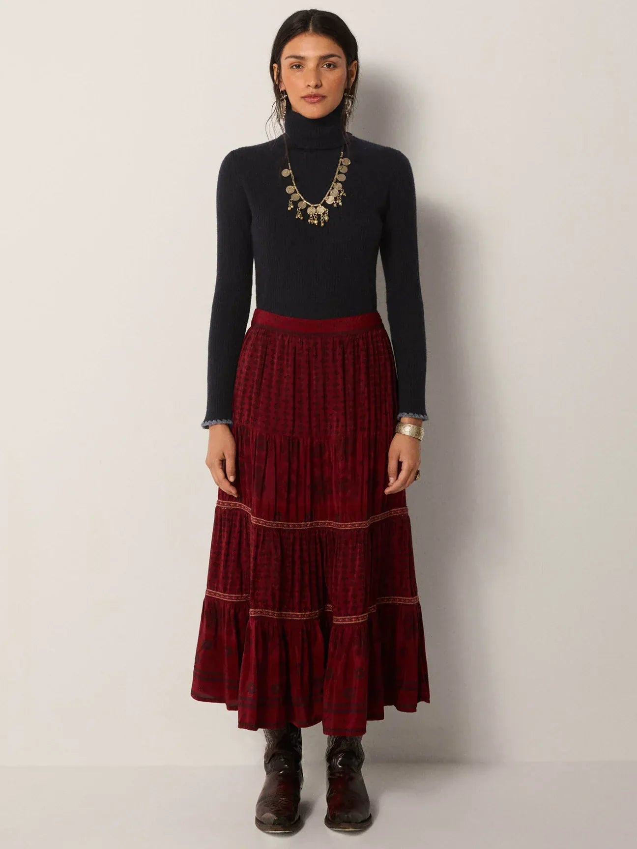 Maison Hotel Skirts Josephine Skirt in Bordeaux