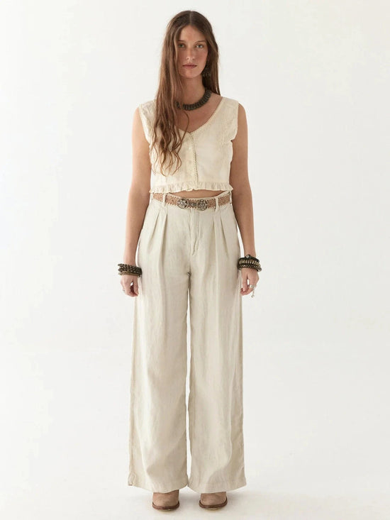 Maison Hotel Tops Meg Top in Pearl