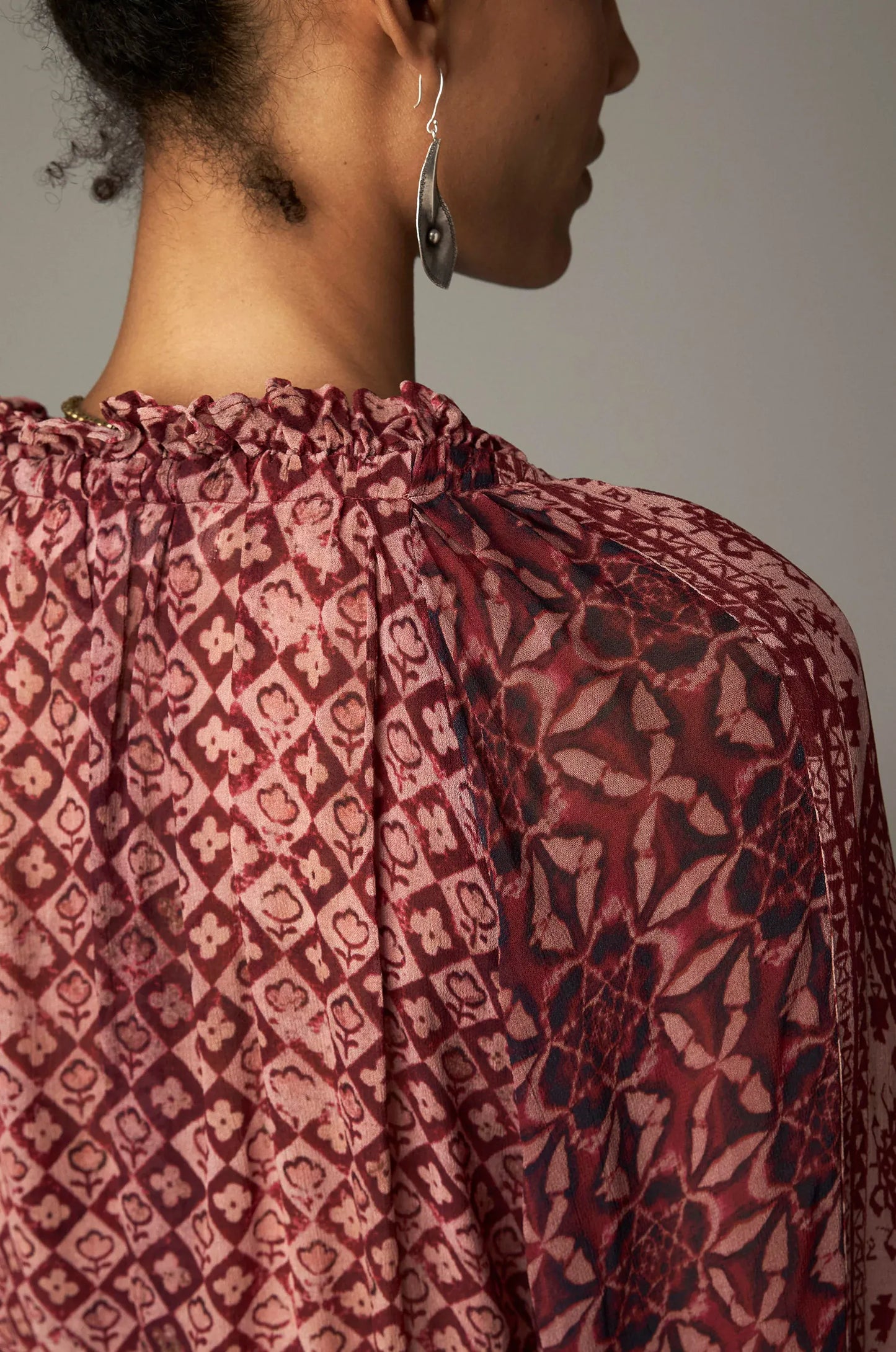 Maison Hotel Tops Red Rombo Hannah Top in Wine