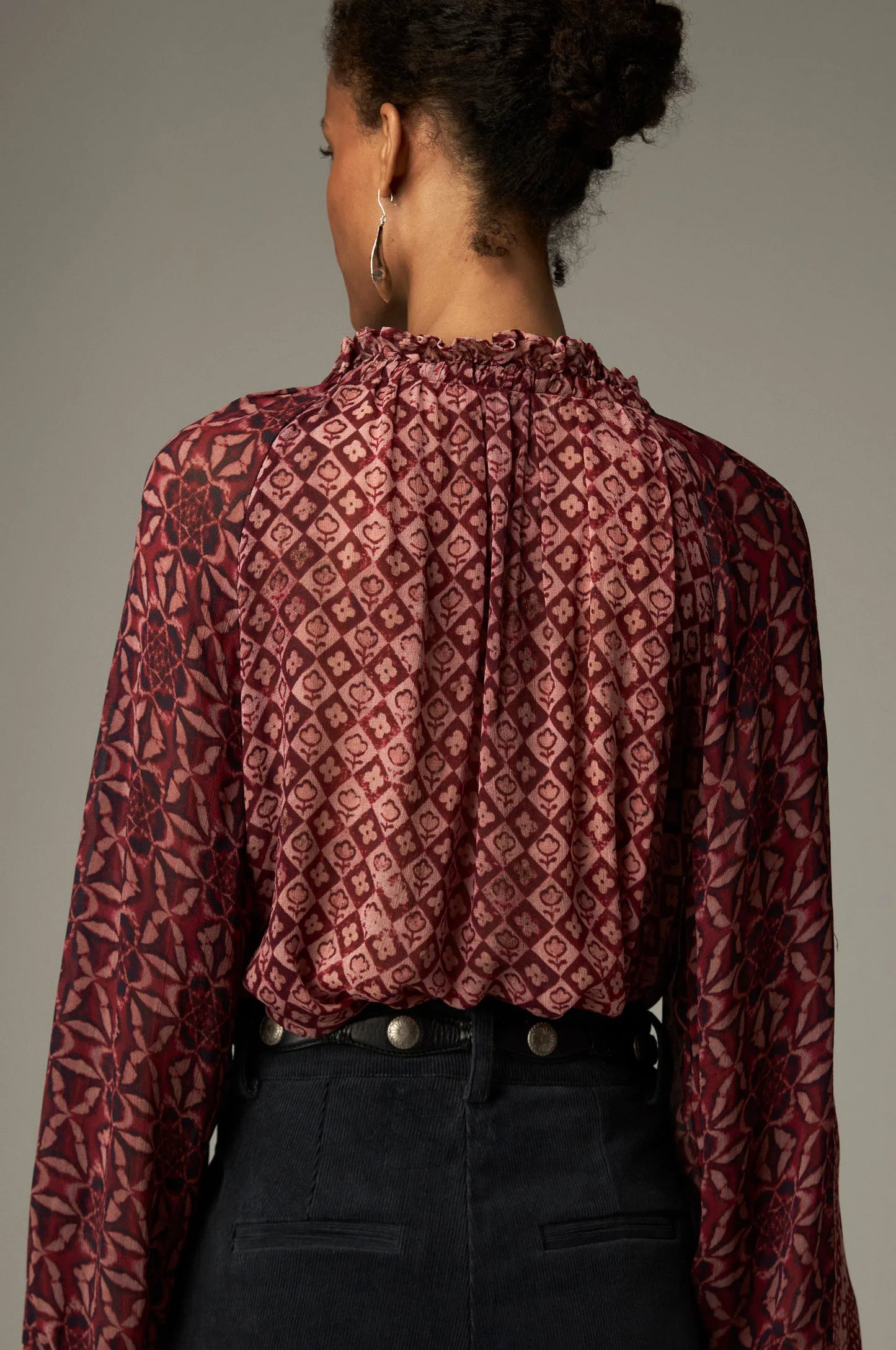 Maison Hotel Tops Red Rombo Hannah Top in Wine