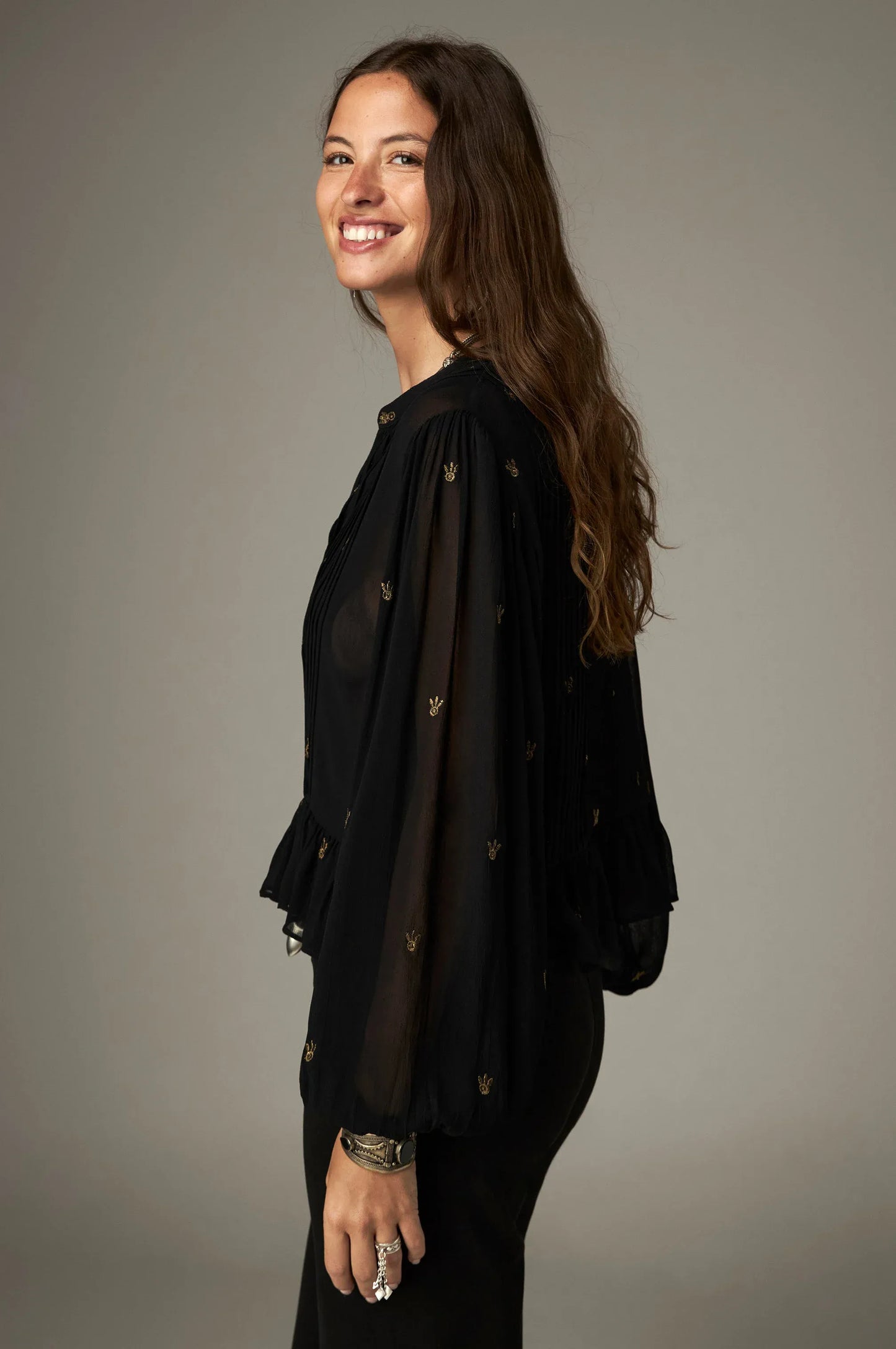 Maison Hotel Tops Soirée Catherine Top in Blackout