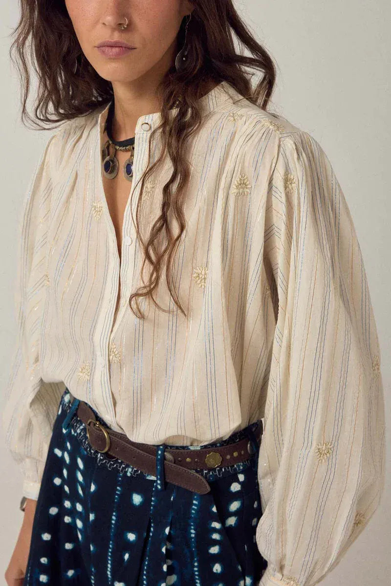 Maison Hotel Tops Starry Night Top in Off White