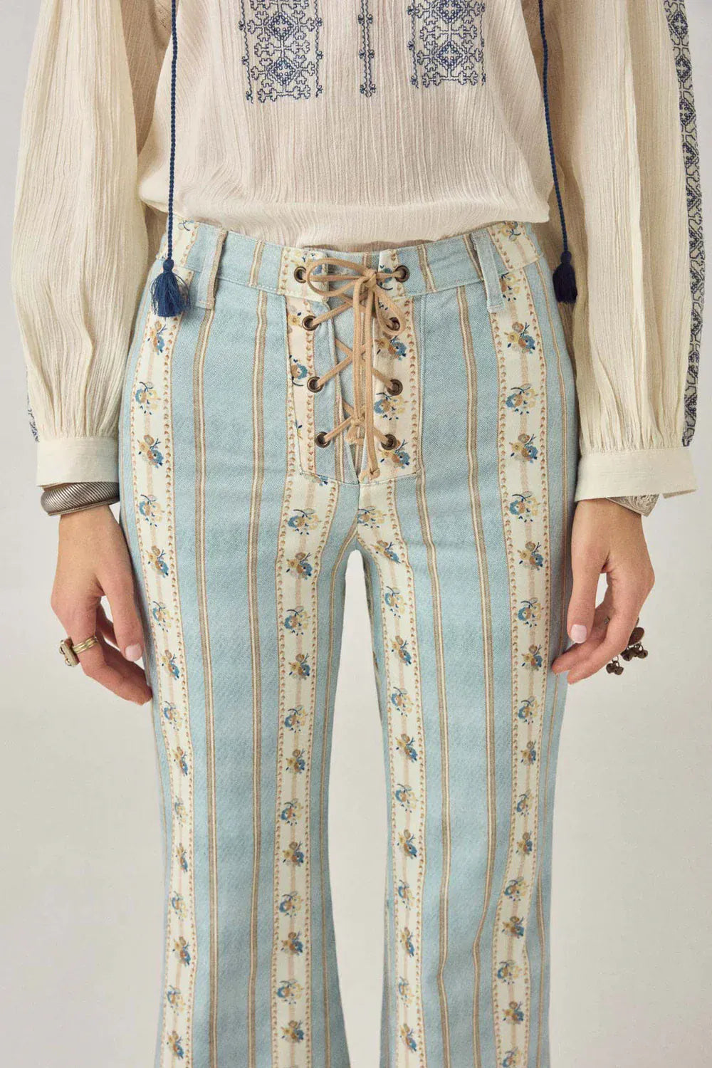 Maison Hotel Trousers Almond Blossom Trousers in Celo Infinito