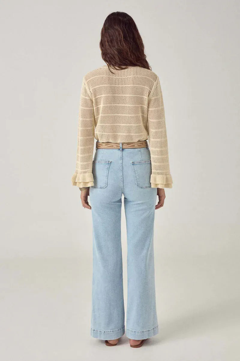 Maison Hotel Trousers Charlie Denim Jeans Bleach Blue
