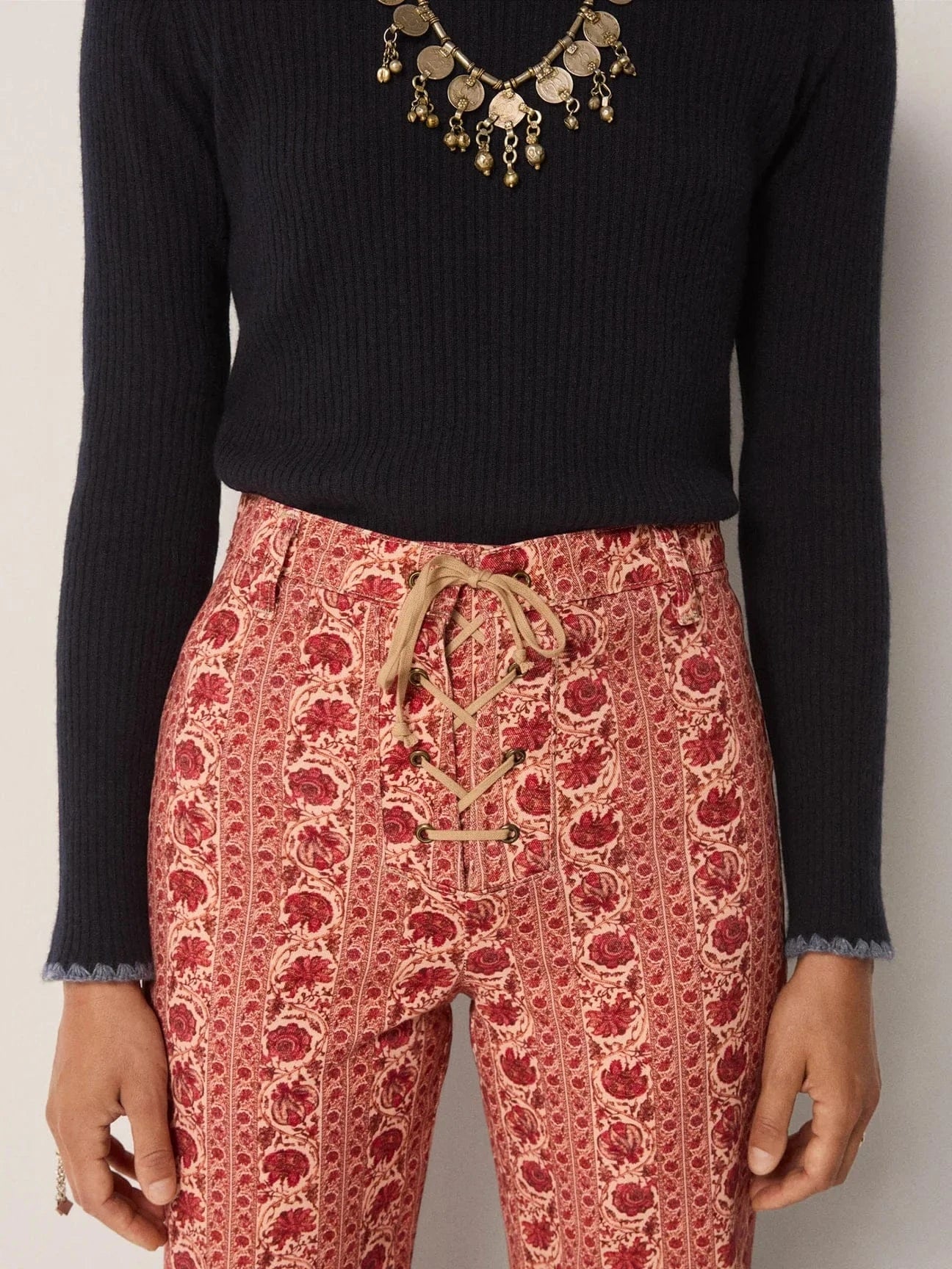 Maison Hotel Trousers Clypso Trousers in Coral