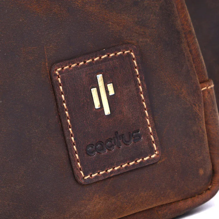 Mala Bags Cactus Brown Leather Commuter Bag