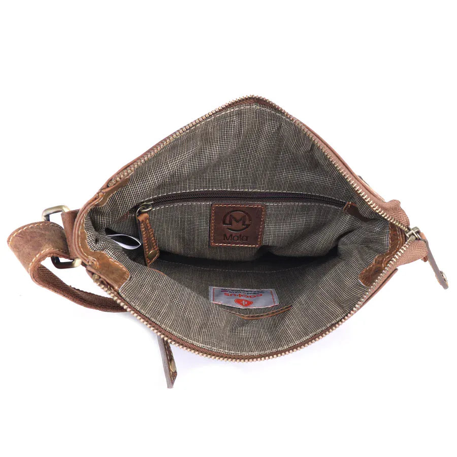 Mala Bags Cactus Brown Leather Commuter Bag
