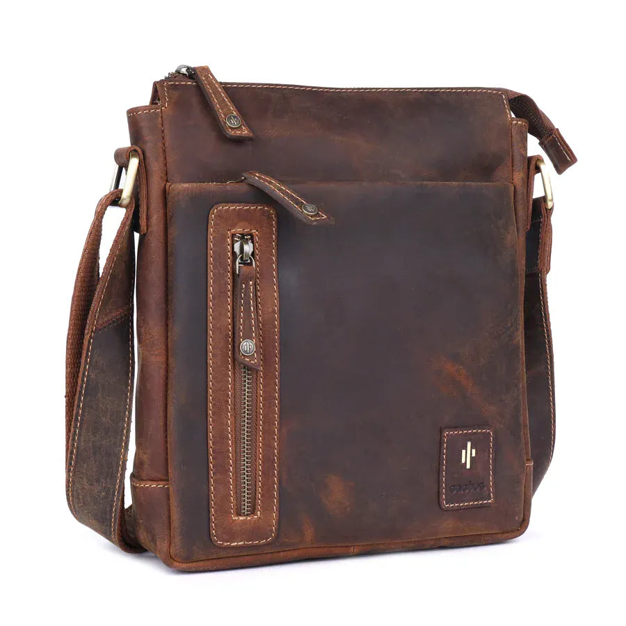 Mala Bags Cactus Brown Leather Commuter Bag