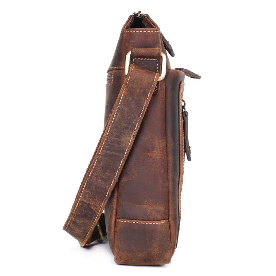 Mala Bags Cactus Brown Leather Commuter Bag