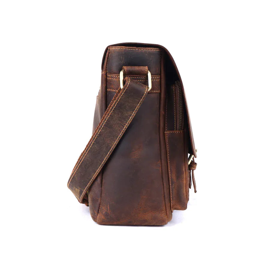 Mala Bags Cactus Brown Leather Laptop Satchel bag
