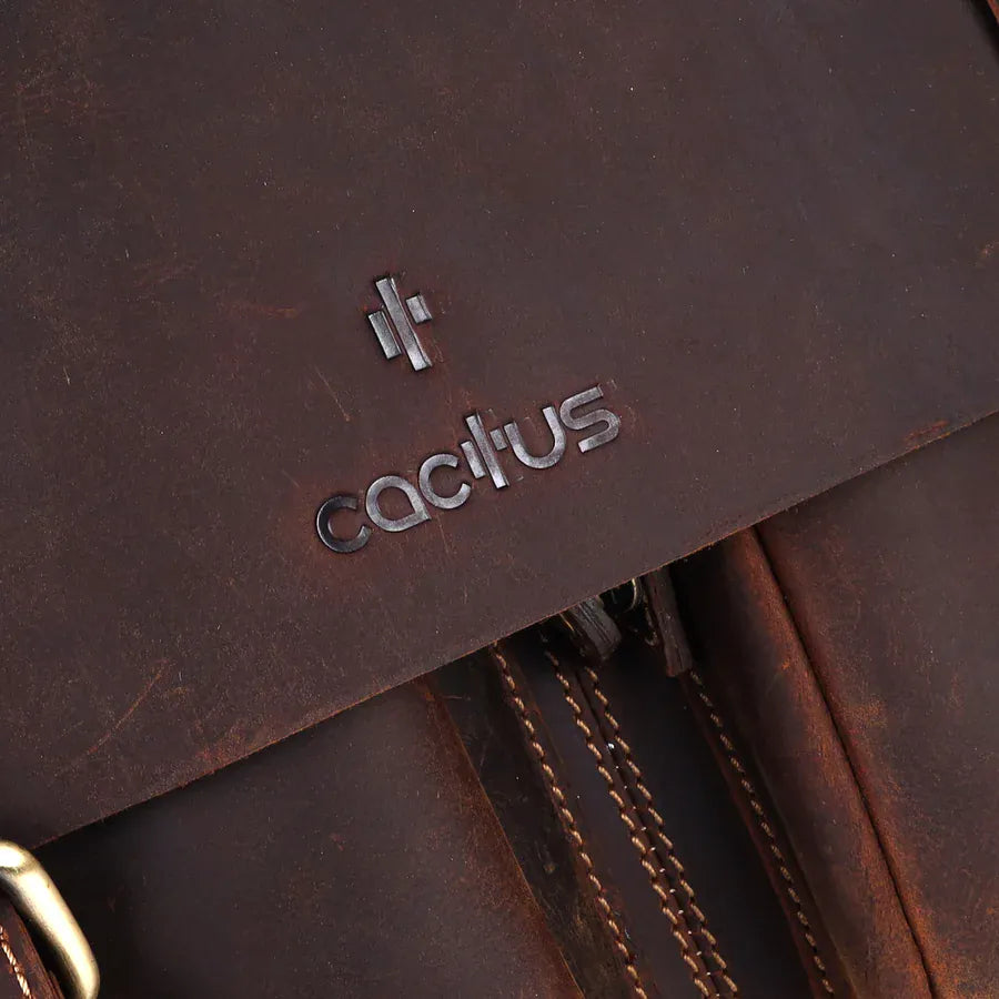 Mala Bags Cactus Brown Leather Laptop Satchel bag