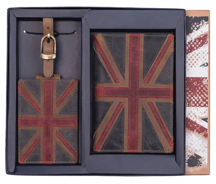 Mala Mens Accessories Union Jack Passport and Tag Set