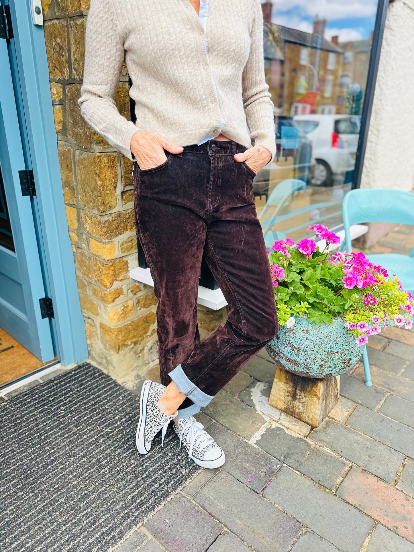 Mayjune Trousers Lady Flock Trousers in Chocolate