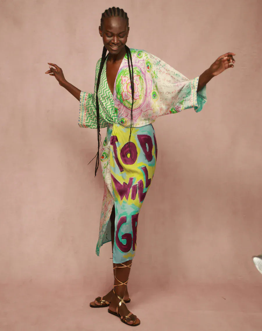 Me369 Dresses Camila Runic Whisper Dress