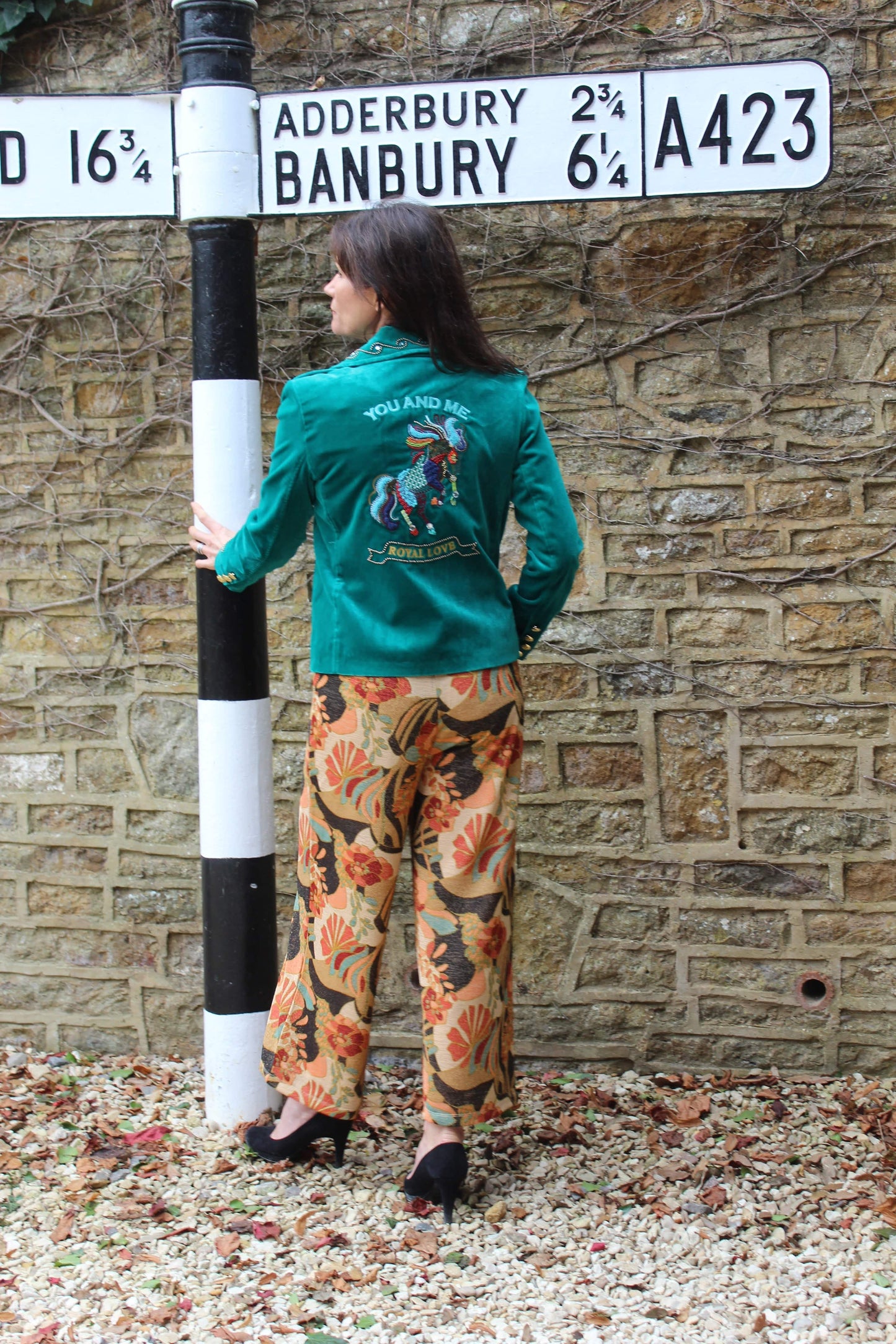 Me369 Jackets Daphne Velvet Jacket in Emerald