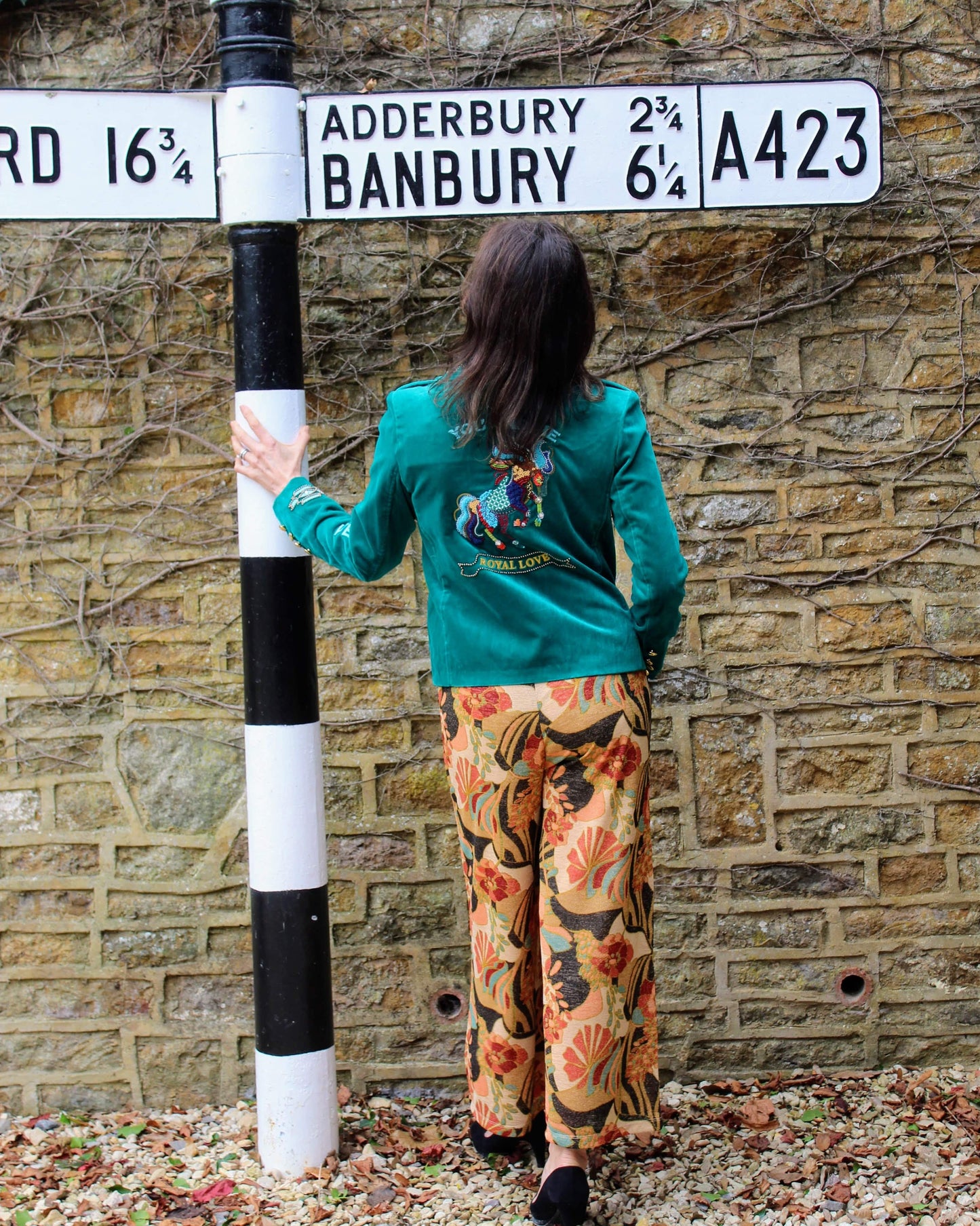 Me369 Jackets Daphne Velvet Jacket in Emerald