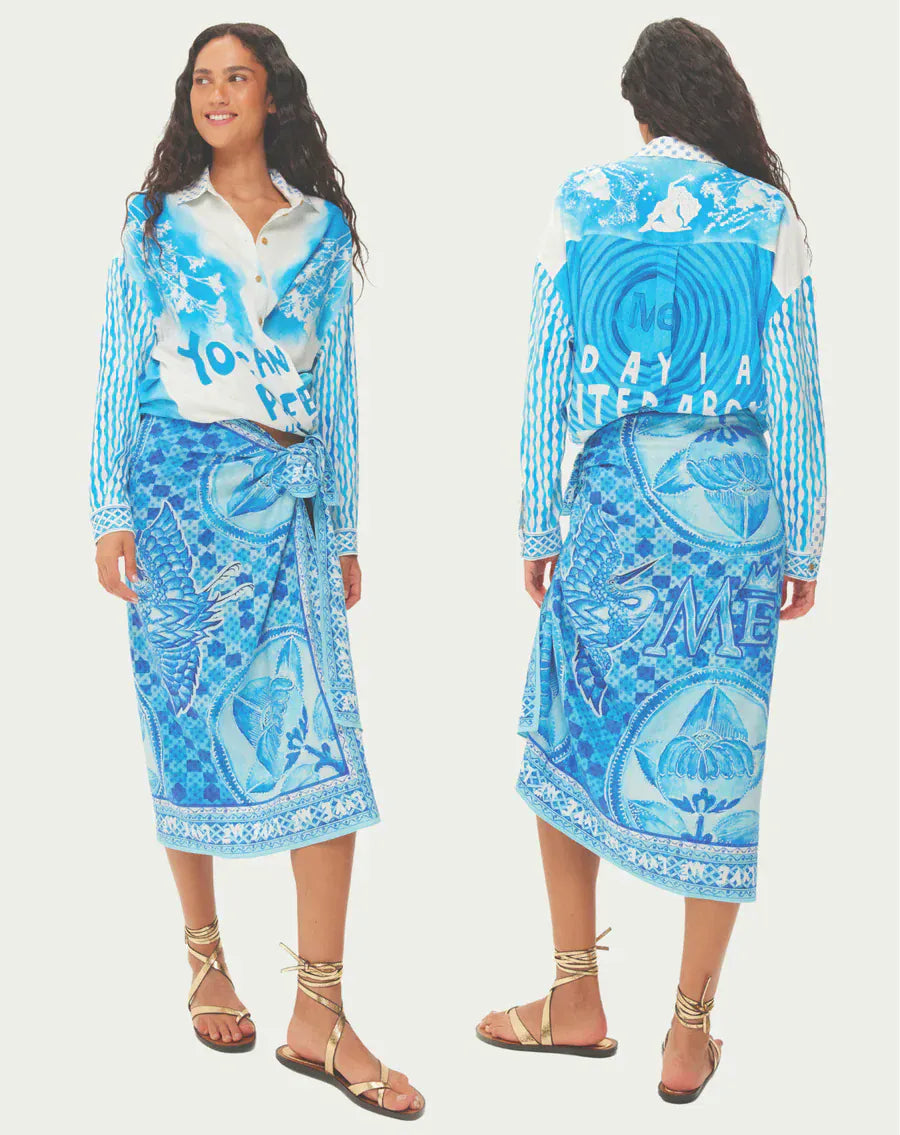 Me369 Scarves River Indigo Scarf