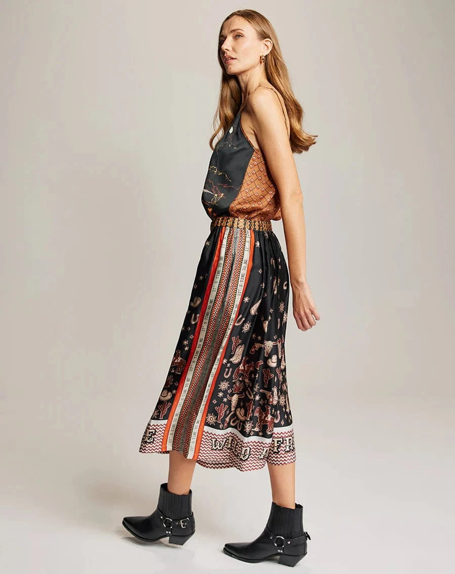 Me369 Skirts Vanessa Rodeo Midi Skirt