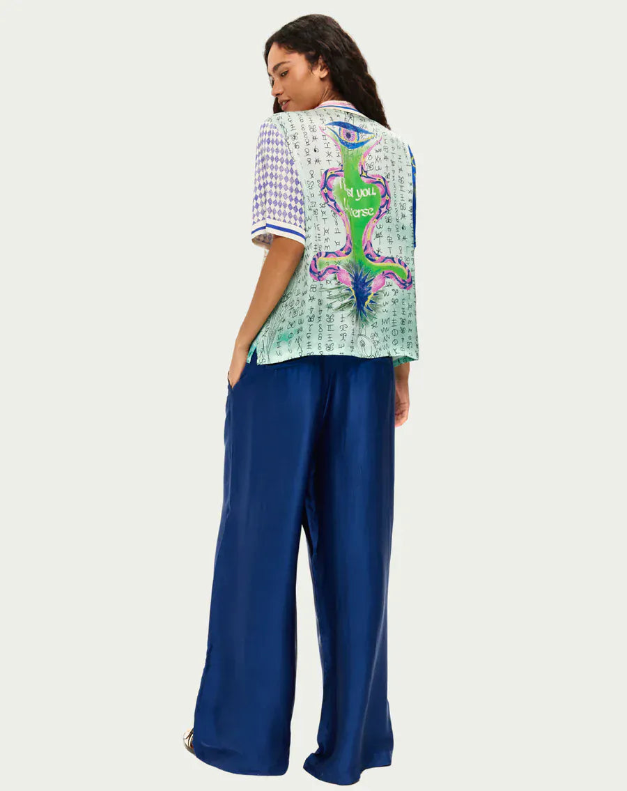 Me369 Tops Aya Knit Runic Whisper Shirt