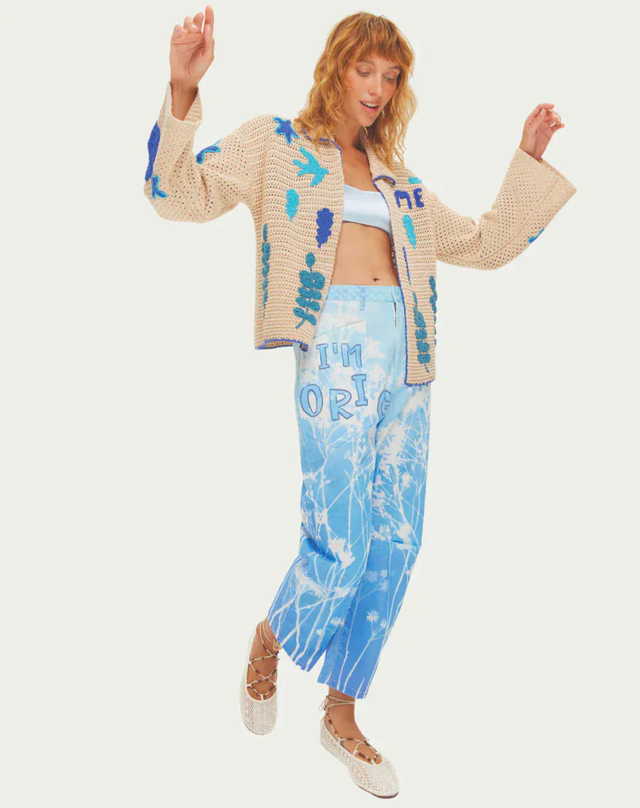 Me369 Trousers Cala Indigo Barrel Trousers