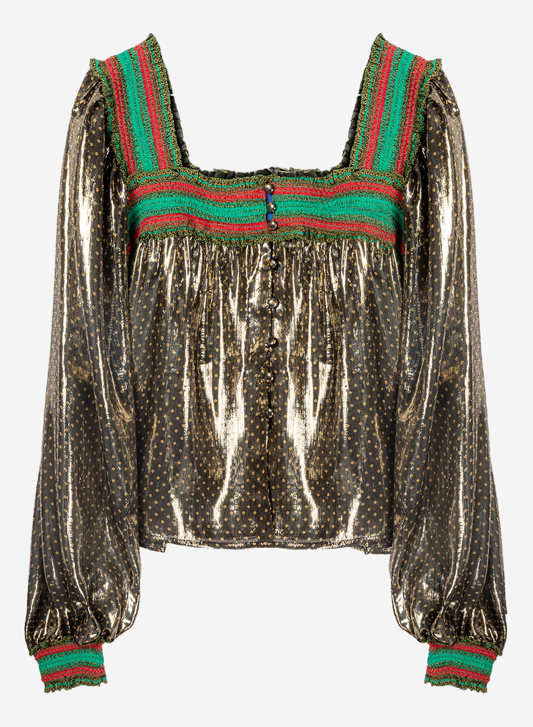 Mes Demoiselle Tops Étoile Silk Shimmer Top