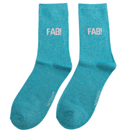 MISS SPARROW Ladies Socks One Size (Fits 3-7) Glitter Statement Socks Fab!