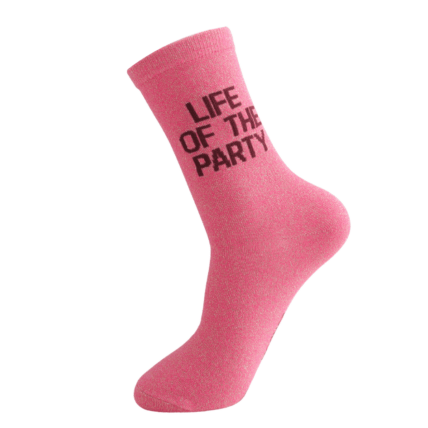 MISS SPARROW Ladies Socks One Size (Fits 3-7) Glitter Statement Socks Life of The Party