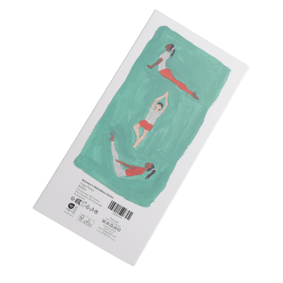 MISS SPARROW Ladies Socks One Size (Fits 3-7) Women’s Matchbox Socks Yoga Poses