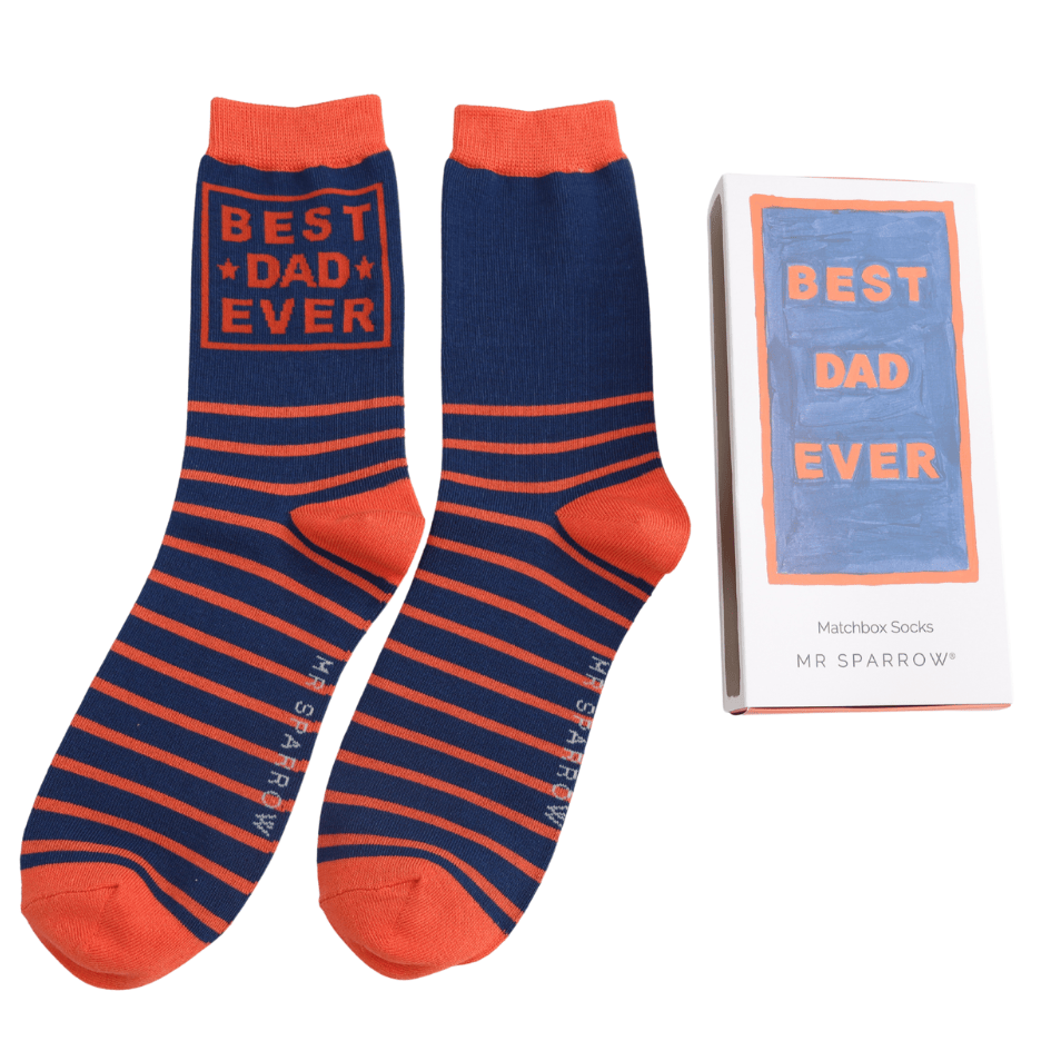 MISS SPARROW Mens Socks One Size (Fits 7-11) Men’s Matchbox Socks Best Dad Ever