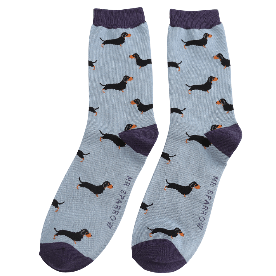 MISS SPARROW Mens Socks One Size (Fits 7-11) Men’s Matchbox Socks Little Sausage Dogs