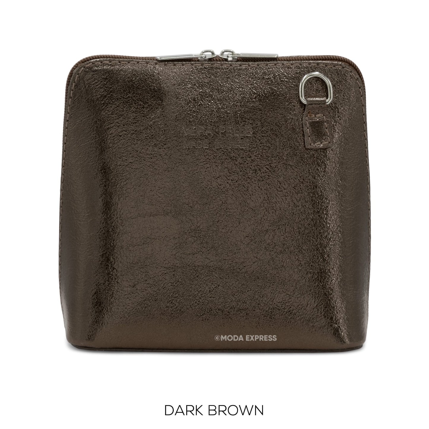 Moda Express Bags Mini Metallic Leather Crossbody Handbag